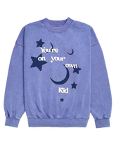 You're On Your Own Kid Purple Crewneck Sweatshirt