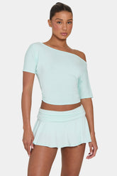 ButterCloudâ„¢ Slouchy Off-Shoulder Top in Peppermint