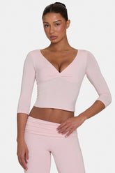 ButterCloudâ„¢ 3/4 Sleeve Top in Blush