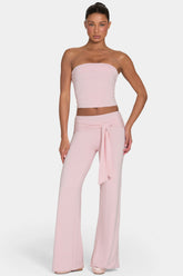 ButterCloudâ„¢ Tie-Waist Wide-Leg Trousers in Blush