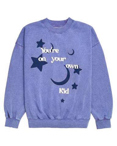 You're On Your Own Kid Purple Crewneck Sweatshirt