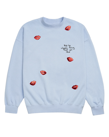 Sequin Red Lip Classic Thing That You Like Crewneck Sweatshirt
