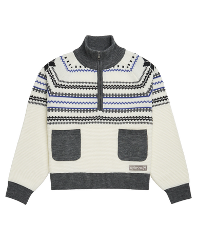 Folklore Album Quarter Zip Up Sweater
