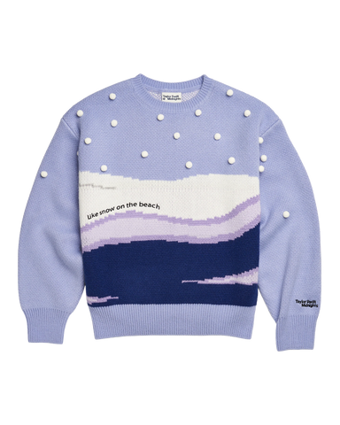 Like Snow On The Beach Sweater