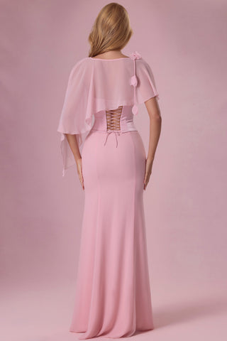 Chiffon Cape in Blush Pink