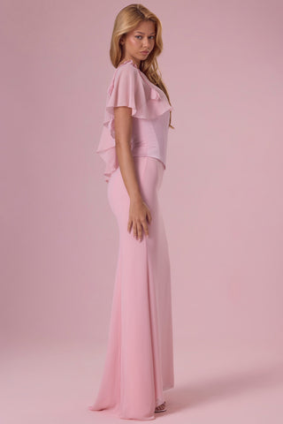 Chiffon Cape in Blush Pink