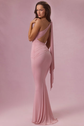 Jersey Bridesmaid Dress in Blush Pink