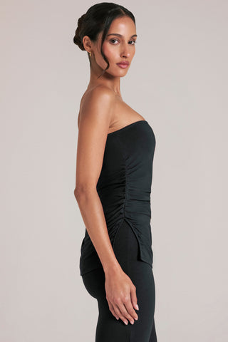 Bandeau Longline Top in Black