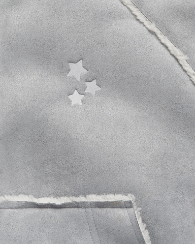 Folklore Album Gray Faux Shearling Jacket