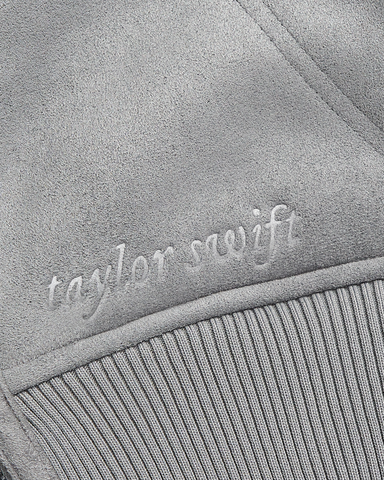 Folklore Album Gray Faux Shearling Jacket