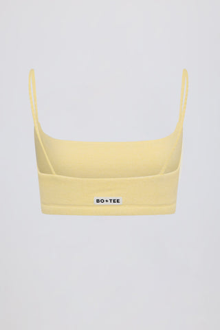 Square-Neck Bralette in Lemon