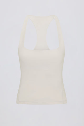 Soft Active Racerback Tank Top in Oat