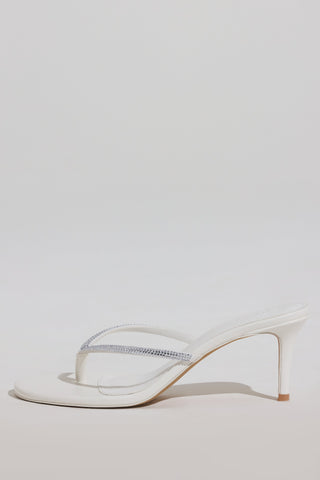 Heeled Sandal in White