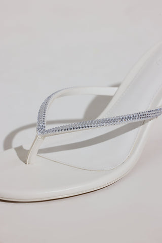 Heeled Sandal in White
