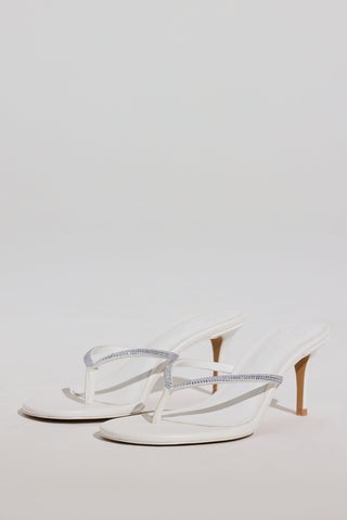 Heeled Sandal in White