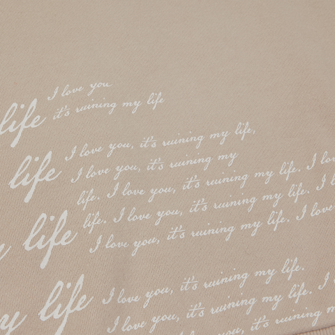 I Love You It's Ruining My Life Boxy Cropped Crewneck