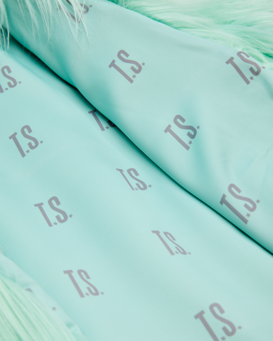 The Life of a Showgirl Mint Faux Fur Coat