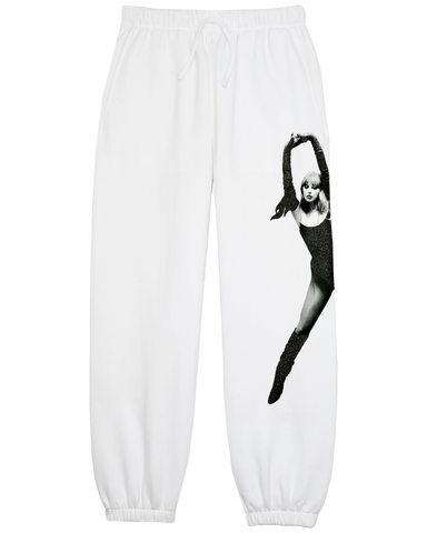The Life of a Showgirl Shiny Bug White Sweatpants
