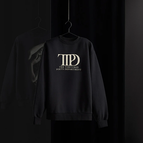 The Tortured Poets Department Black Crewneck