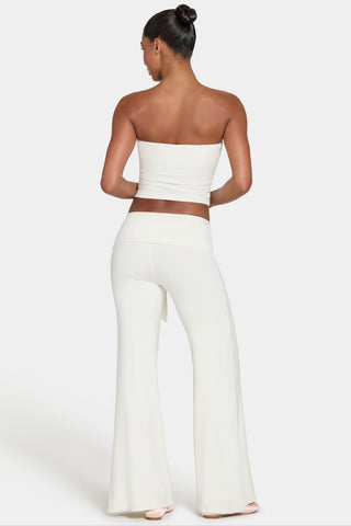 ButterCloud™ Tie-Waist Wide-Leg Trousers in Coconut