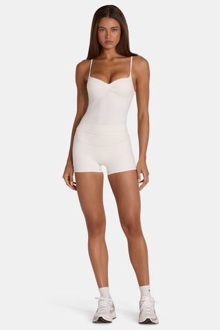 Soft Active Mini Shorts in Coconut