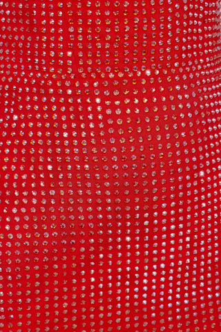 Embellished Sweetheart Corset Mini Dress in Fire Red