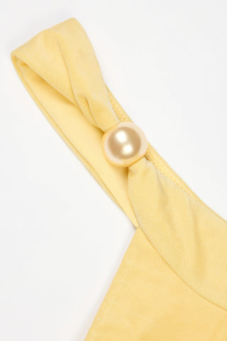 Thong Bikini Bottoms in Lemon