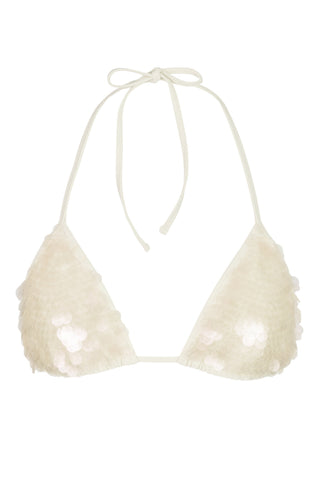 Triangle Bikini Top in Pearl