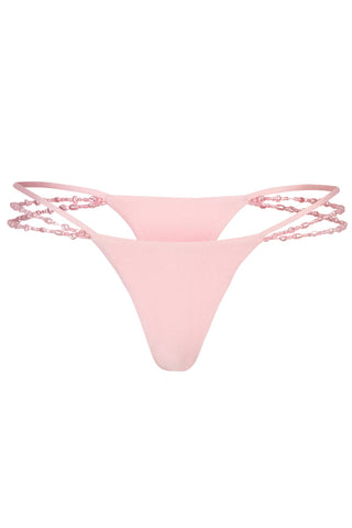 Multi-Strap Cheeky Bikini Bottoms  in Baby Pink