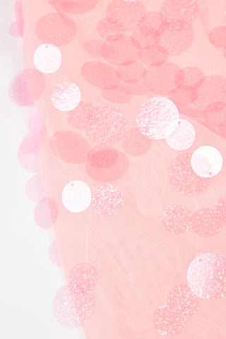 Embellished Mini Dress in Baby Pink