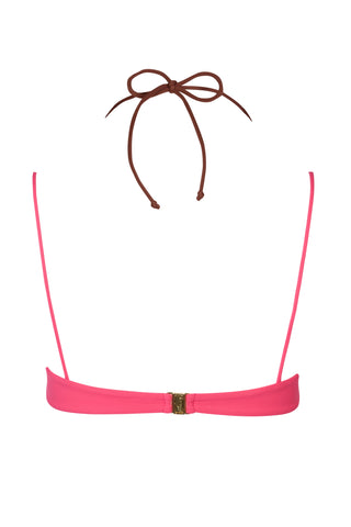 Layered Bikini Top in Pink Contrast