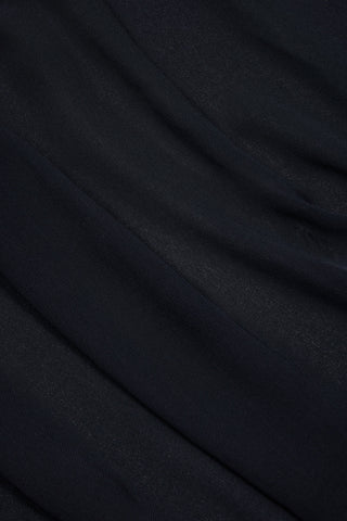 Cowl-Neck Mini Dress in Black