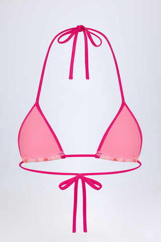 Triangle Bikini Top in Pink Orchid Print